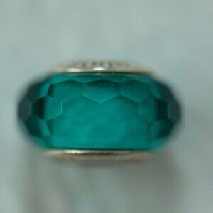 Pandora Teal Glass Bead Charm RETIRED